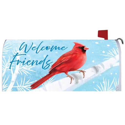 Snowy Cardinal Mailbox Cover