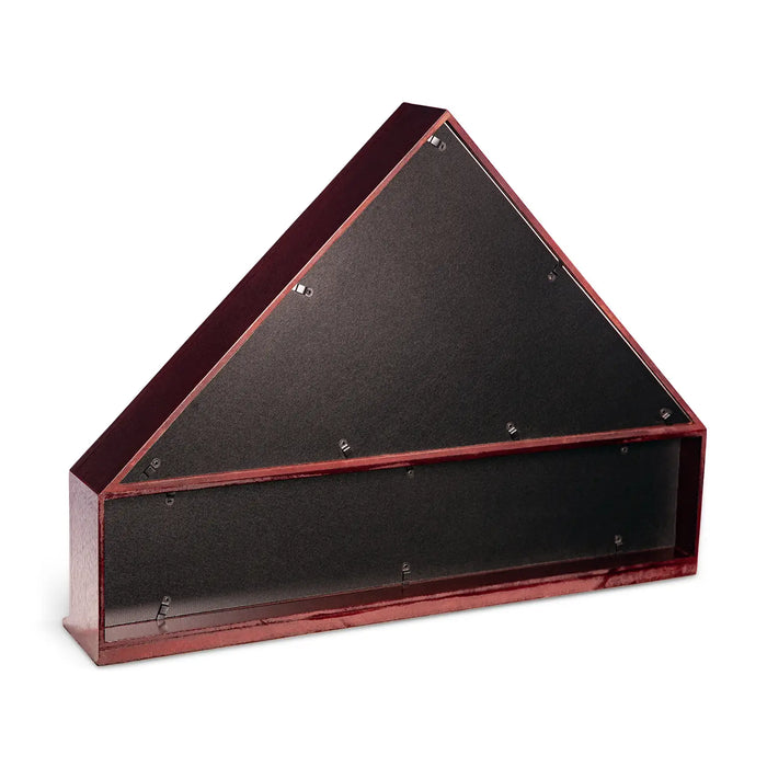 Mahogany Flag Case w/ Medal and Photo Display