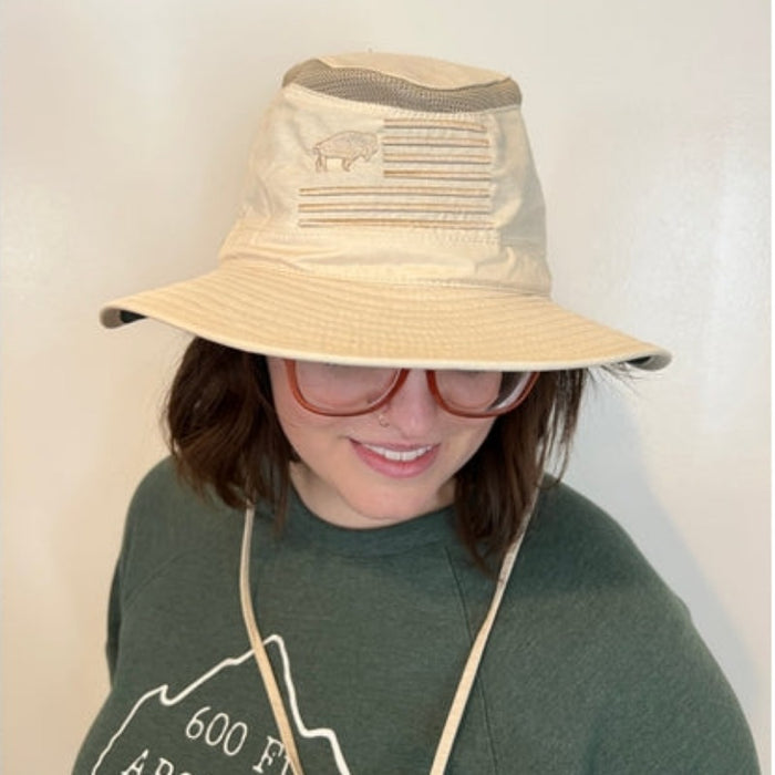 embroidered 716 Buffalo Flag Bucket Hat