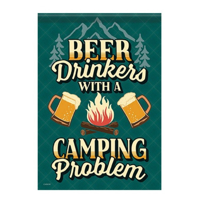 Camping Problem Garden Flag