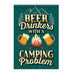 Camping Problem Garden Flag