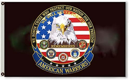 3x5' American Warriors Nylon Flag - Made In USA
