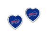 Buffalo Bills Heart Charm Post Earrings