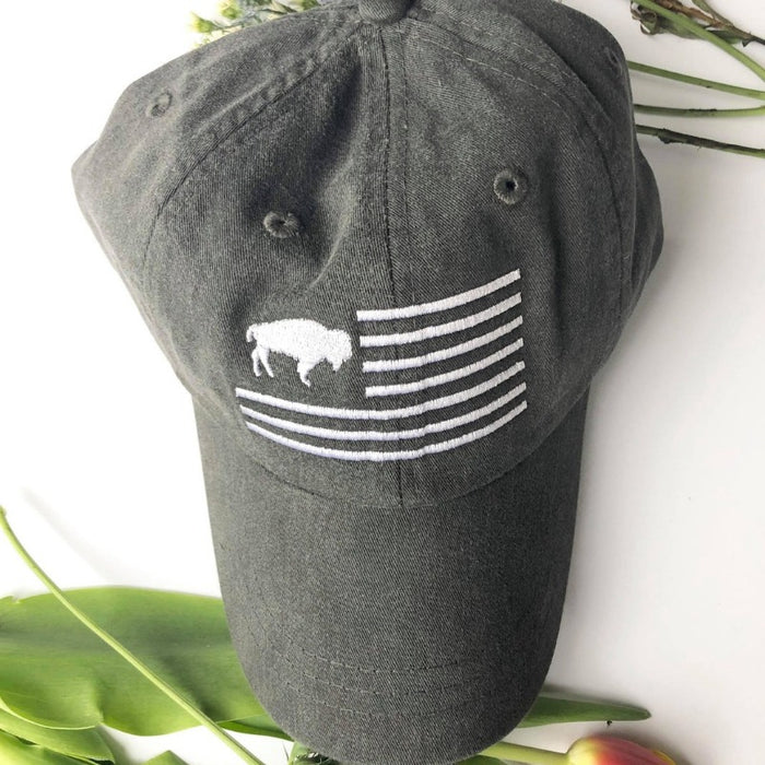 Black 716 Buffalo Flag Hat