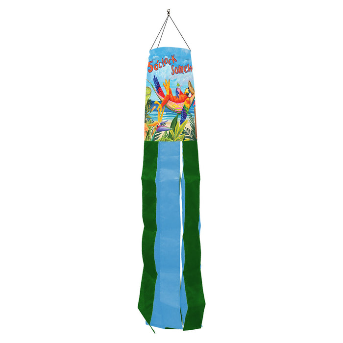 50" 5 O'Clock Parrot Windsock
