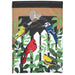 Birds on Fence Applique Garden Flag