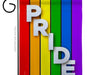 Pride Rainbow Letters Garden Flag