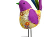 Purple Head Groovy Bird Statue