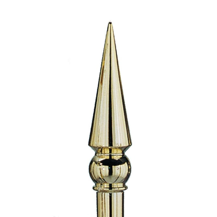8" Brass Plated Round Spear Topper