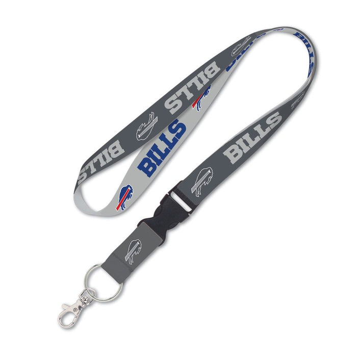 Buffalo Bills Gray Lanyard w/ Detachable Buckle