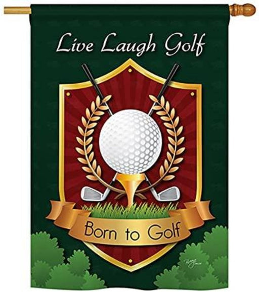 Live Laugh Golf Banner Flag