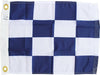 WHITE AND BLUE CHECKERED FLAG