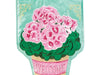 Welcome Pink Geraniums Banner Flag