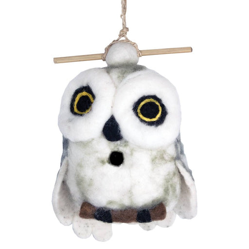 Snowy Owl Felt Birdhouse