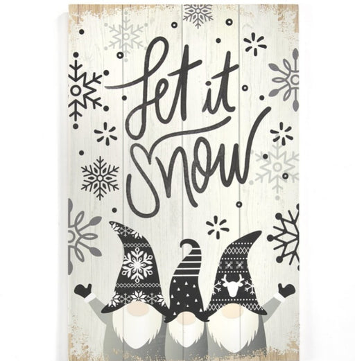 Let it Snow Gnomes Wall Sign