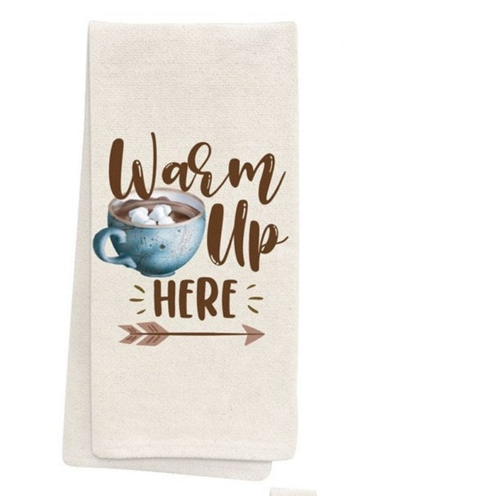 Warm Up Hot Cocoa Tea Towel
