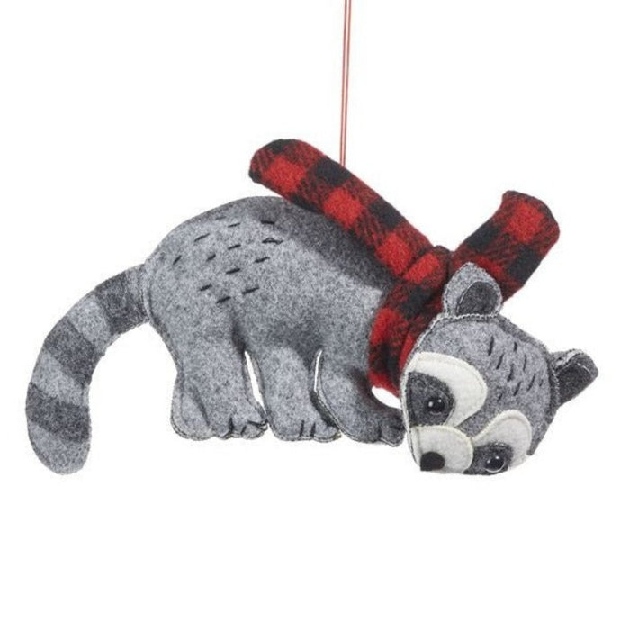 Winter Raccoon Felt Ornament