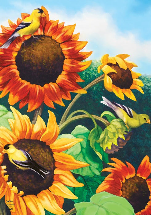 Sunflower Field Fall Decorative Banner Flag