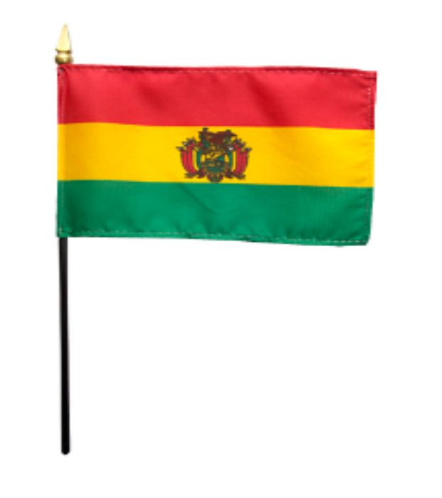 4x6" Bolivia Stick Flag