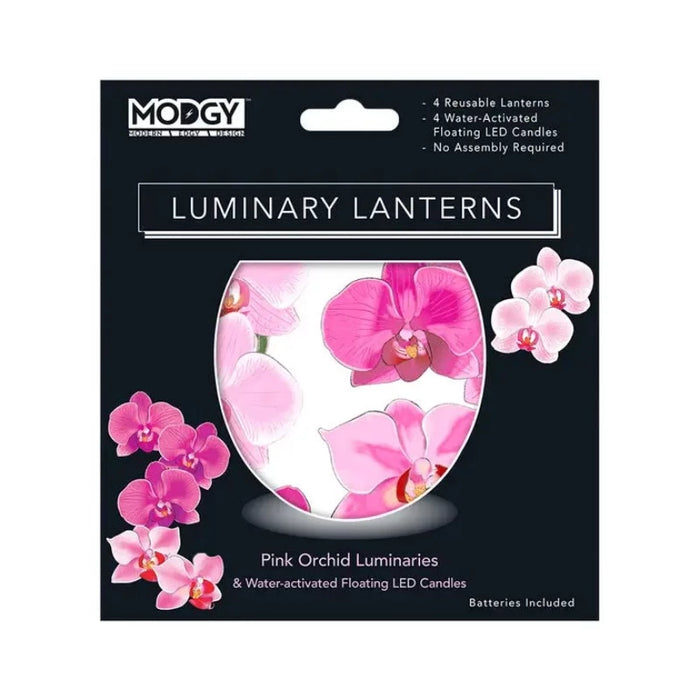 Pink Orchid Expandable Luminary Lanterns
