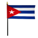 4x6" Cuba Stick Flag
