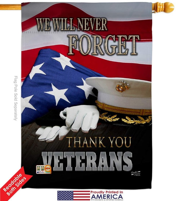 we will never forget military veterans flag