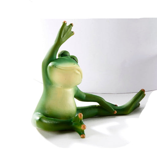 Stretching Yoga Frog Polyresin Statue