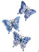 Blue various Metal Butterfly Wall Decor