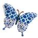 Blue Hexagon Metal Butterfly Wall Decor