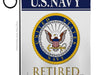 us navy retired garden flag