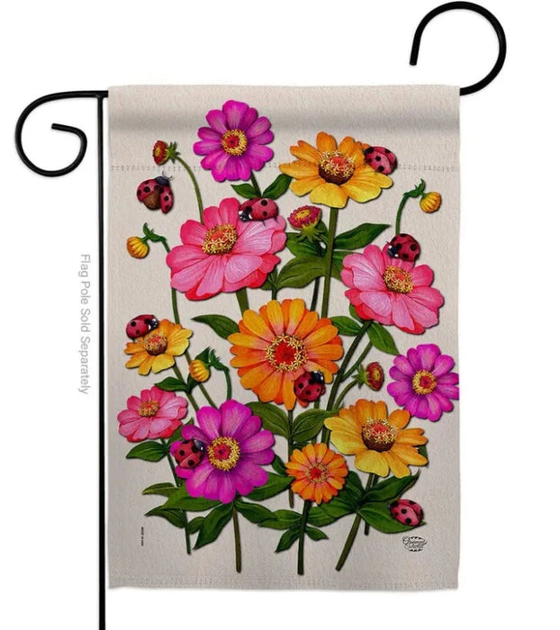 Ladybug Bouquet Garden Flag