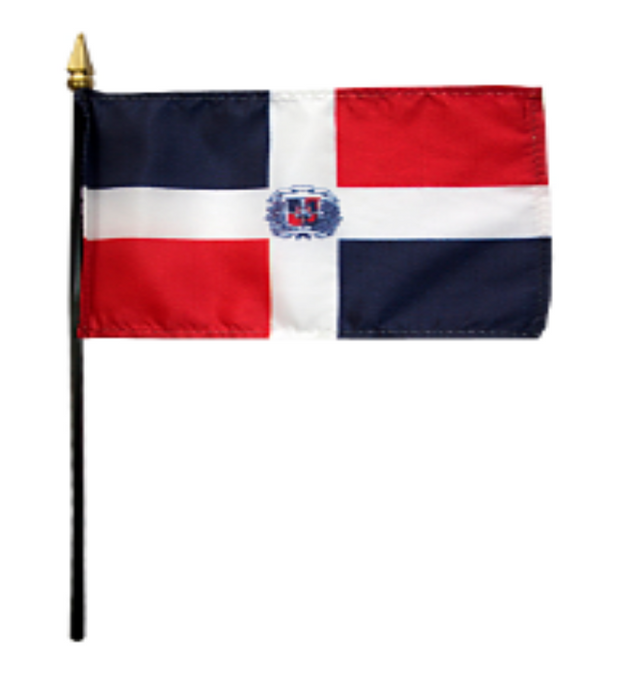 4x6" Dominican Republic Stick Flag
