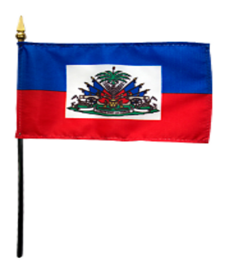 4x6" Haiti Stick Flag