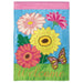 Gerber Daisy Welcome Applique Garden Flag