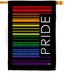 rainbow pride barcode themed banner flag