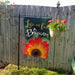 wrap around banner stand for house flag in ground or garden