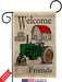 welcome friends tractor flag with barn