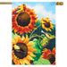 Sunflower Field Fall Decorative Banner Flag