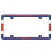 license plate frame in full red, white, and blue colors and bills logos