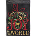 Joy to the World Burlap Garden Flag