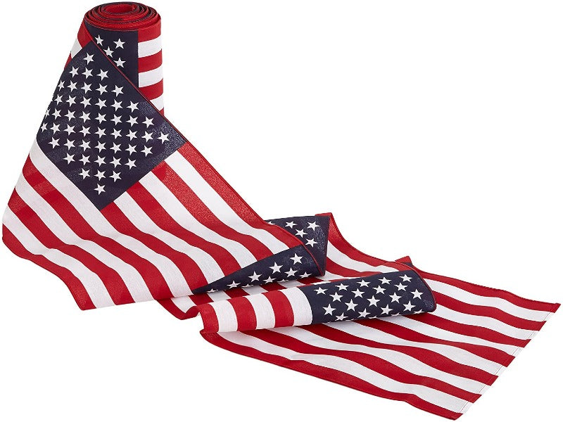 us flag repeated pattern bunting roll