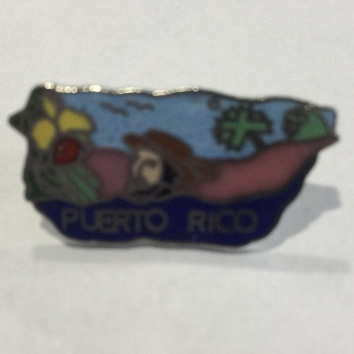 shaped PUERTO RICO LAPEL PIN