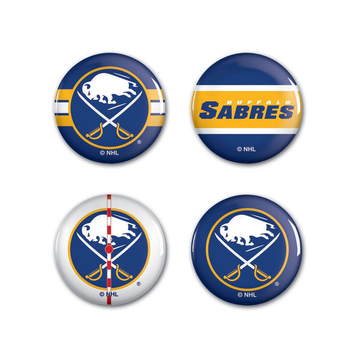 Buffalo Sabres Round Button 4 Pack are 1-1/4" each