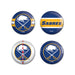 Buffalo Sabres Round Button 4 Pack are 1-1/4" each