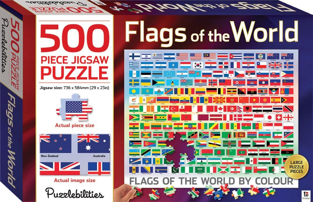 Flags of the World: 500 Piece Jigsaw Puzzle (Puzzlebilities) boxed