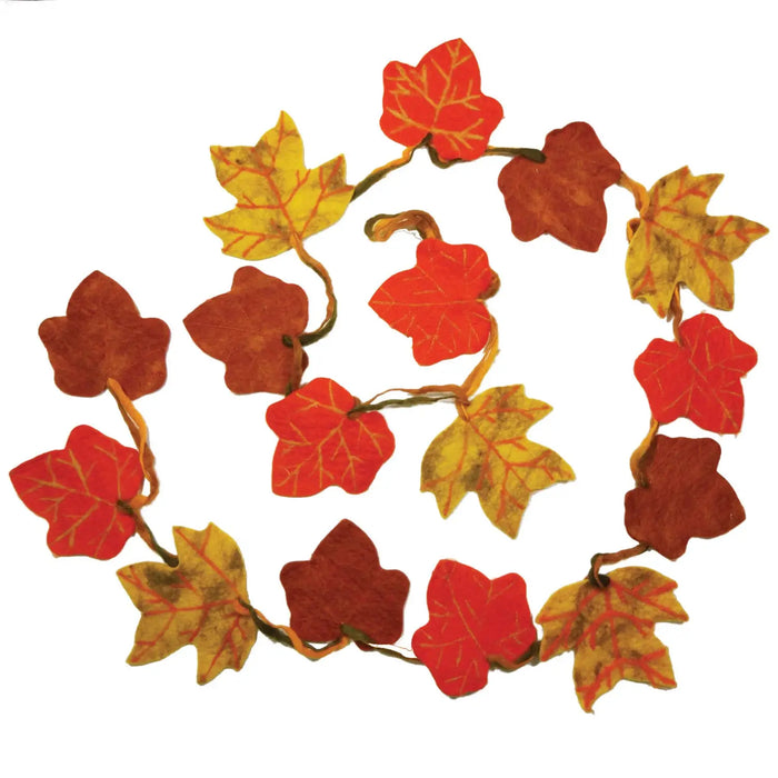 Autumn Leaves Felt Garland 9' long