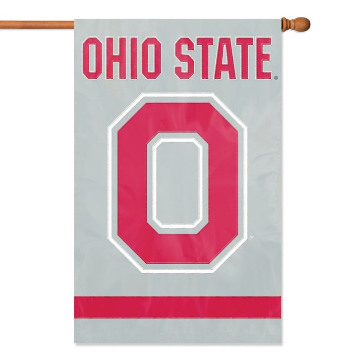 Ohio State Buckeyes Applique Banner Flag