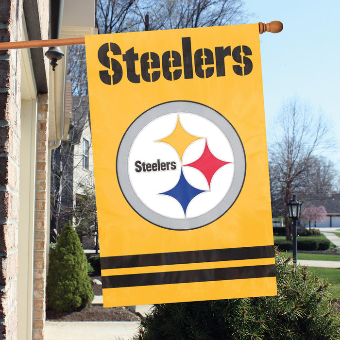 Pittsburgh Steelers Embroidered Banner Flag