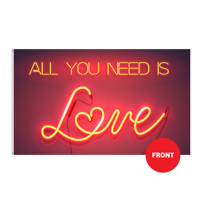 3x5' All You Need Is Love Polyester Flag - Made in USA