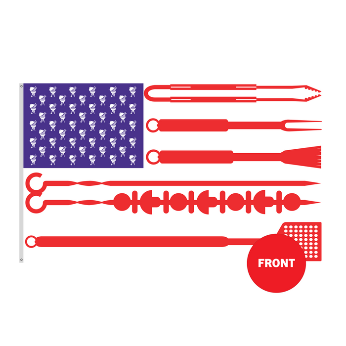 3x5' American Barbecue Polyester Flag - Made in USA